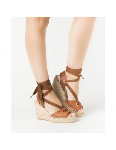 ALPARGATA ESPARTO PIEL CAMEL