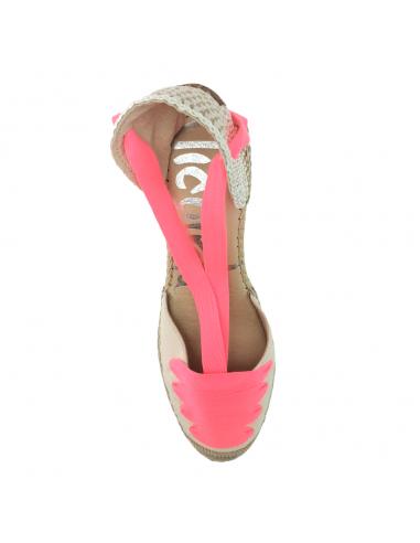 ALPARGATA TEJIDO BLANCO-FUXIA