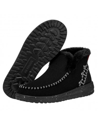 DENNY WOOL FAUX SHEARLING NEGRO