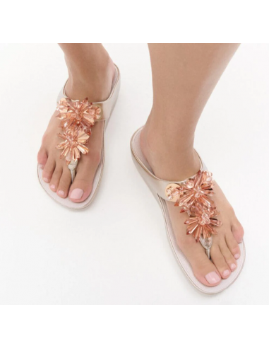 RUMBA STARBURST-BEAD TOE POST NUDE