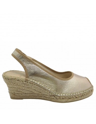 256 SANDALIA YUTE PIEL PLATINO