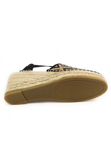 406 SANDALIA YUTE RAFIA BEIG-NEGRA