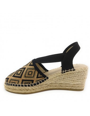 406 SANDALIA YUTE RAFIA BEIG-NEGRA
