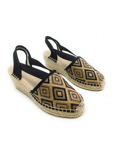 406 SANDALIA YUTE RAFIA BEIG-NEGRA