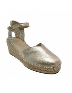 541 SANDALIA YUTE PIEL PLATINO 2