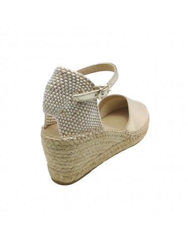 541 SANDALIA YUTE PIEL PLATINO