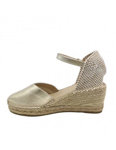 541 SANDALIA YUTE PIEL PLATINO
