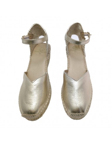 541 SANDALIA YUTE PIEL PLATINO