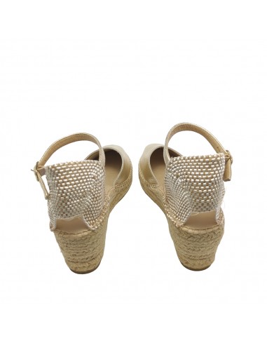 541 SANDALIA YUTE PIEL PLATINO