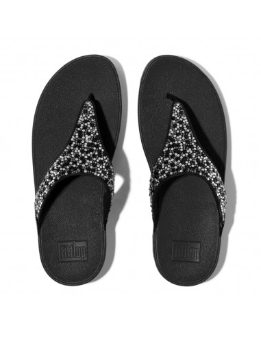 LULU CRYSTAL-MIX TOE POST NEGRA