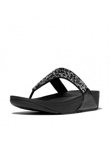 LULU CRYSTAL-MIX TOE POST NEGRA
